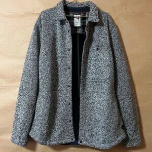 Huckberry Relwen Bonded Rag-Wool CPO Shacket Jacket Wool Knit Snap Butto Size 2X